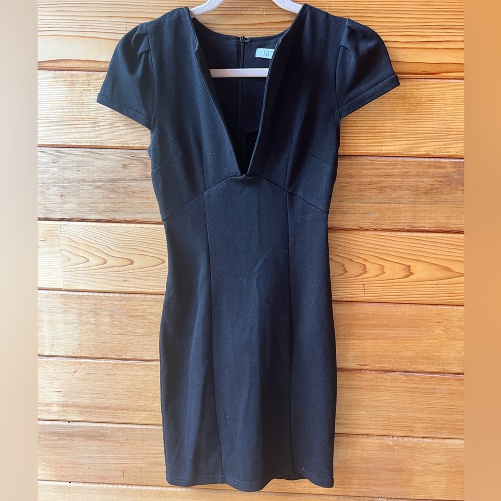 Tobi Size Small Black Bodycon Mini Dress